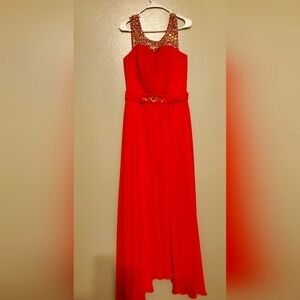 Women's Red evening dress. Fits more like a 6-8